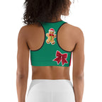 Red & Green Christmas Sports Bra