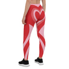 Red Heart Shaped Tunnel Leggings