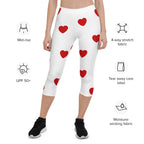 Red Hearts Capris