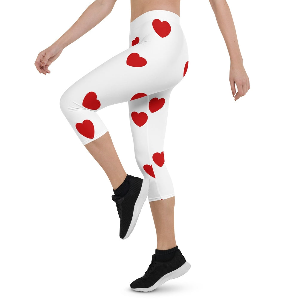 Red Hearts Capris