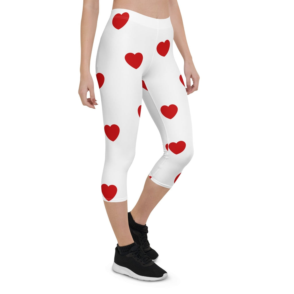 Red Hearts Capris
