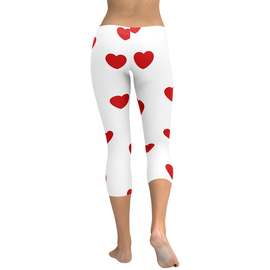 Red Hearts Capris
