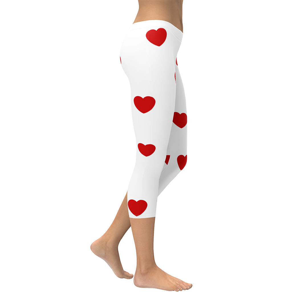 Red Hearts Capris