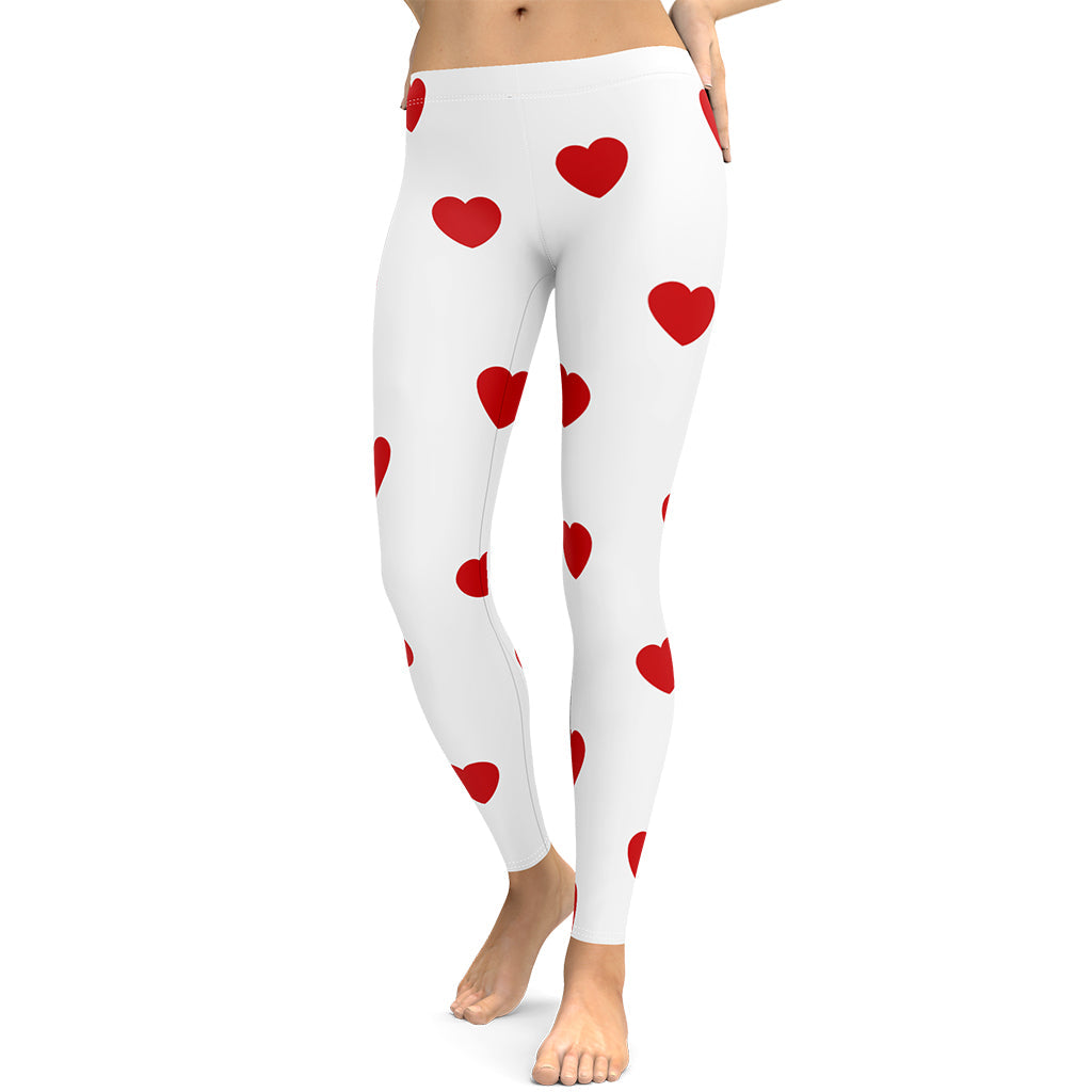 Red Hearts Leggings