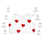 Red Hearts Sports Bra