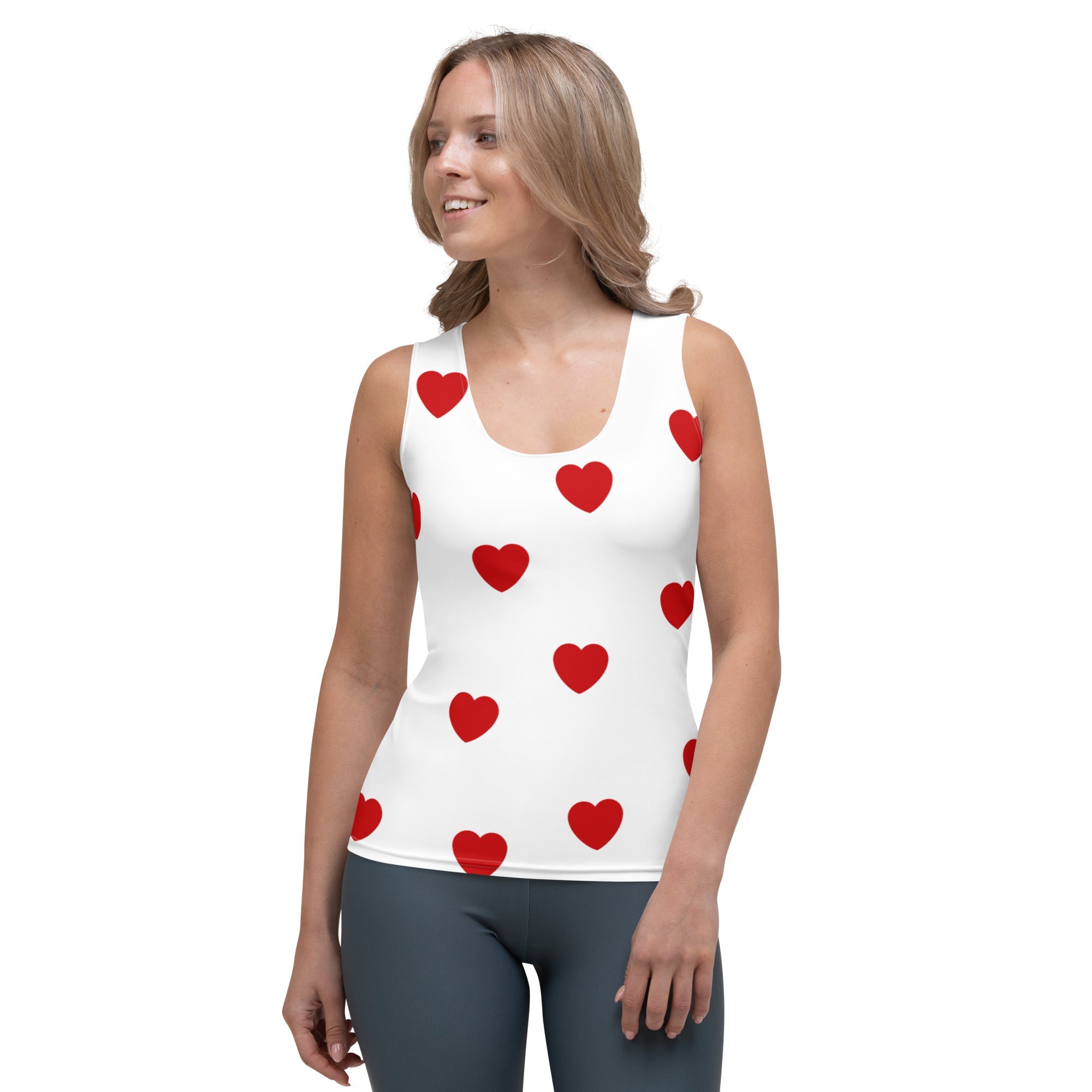 Red Hearts Tank Top