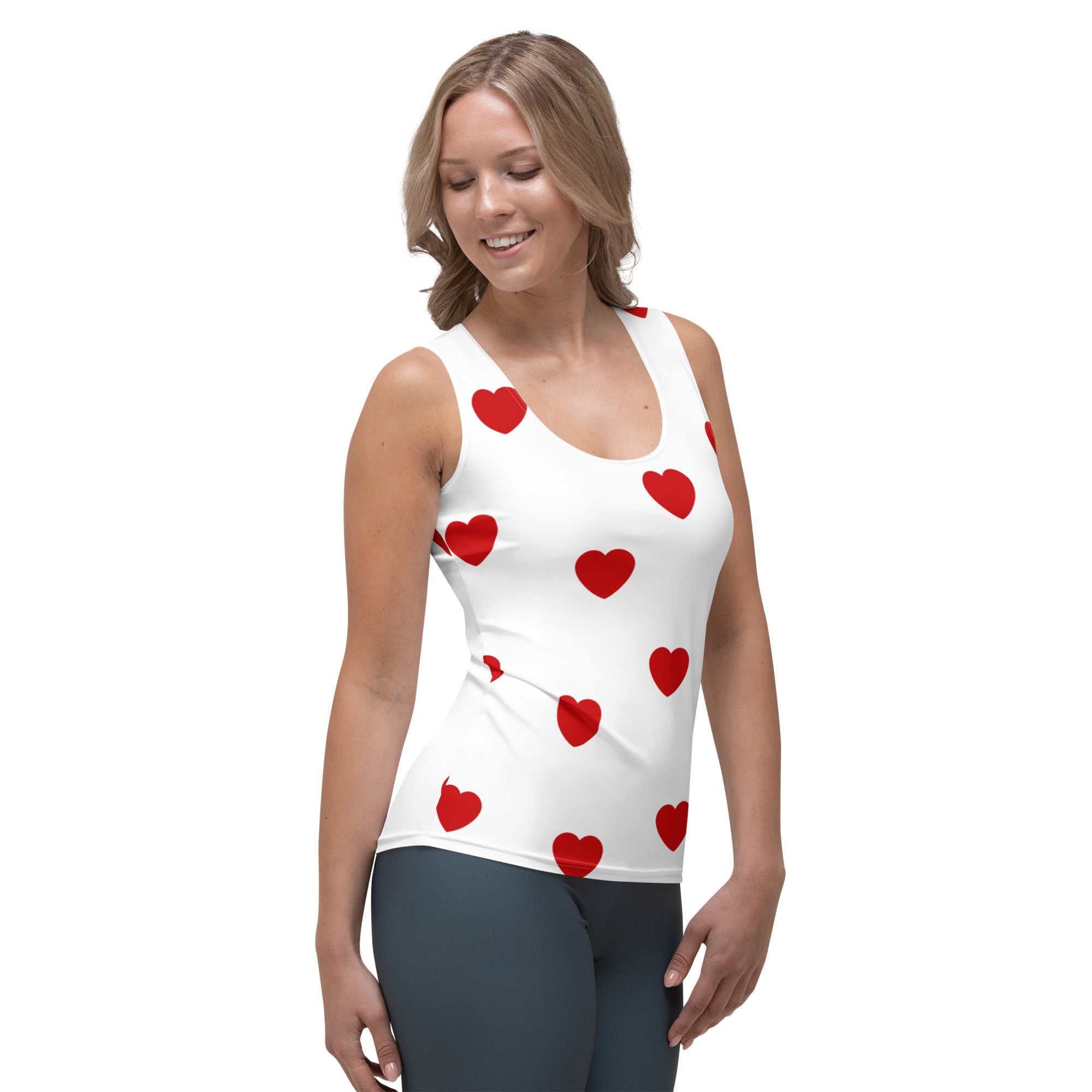 Red Hearts Tank Top