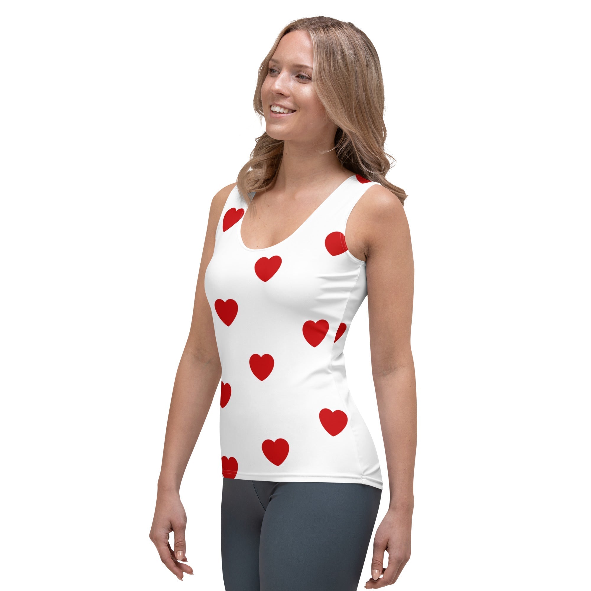 Red Hearts Tank Top