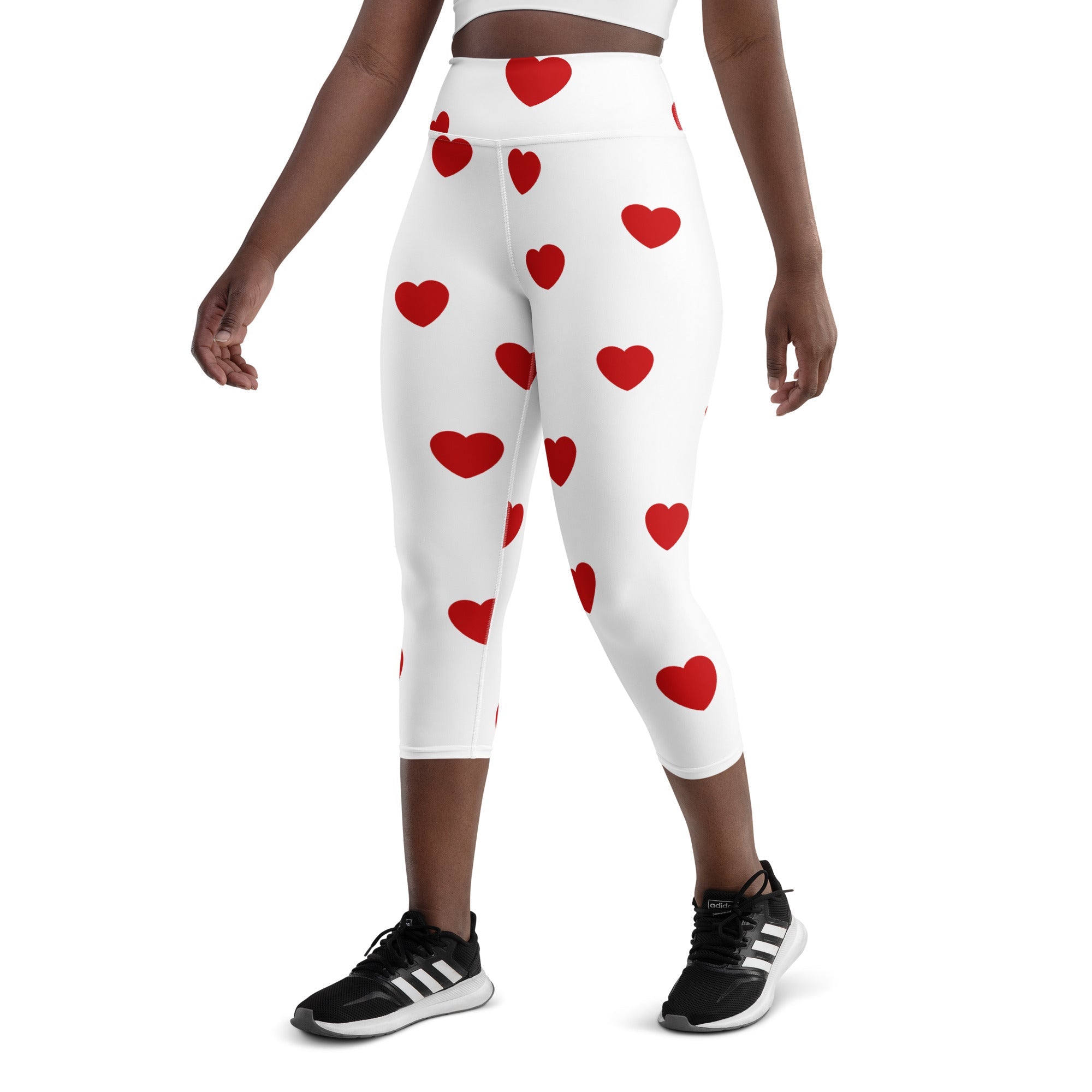 Red Hearts Yoga Capris