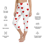 Red Hearts Yoga Capris