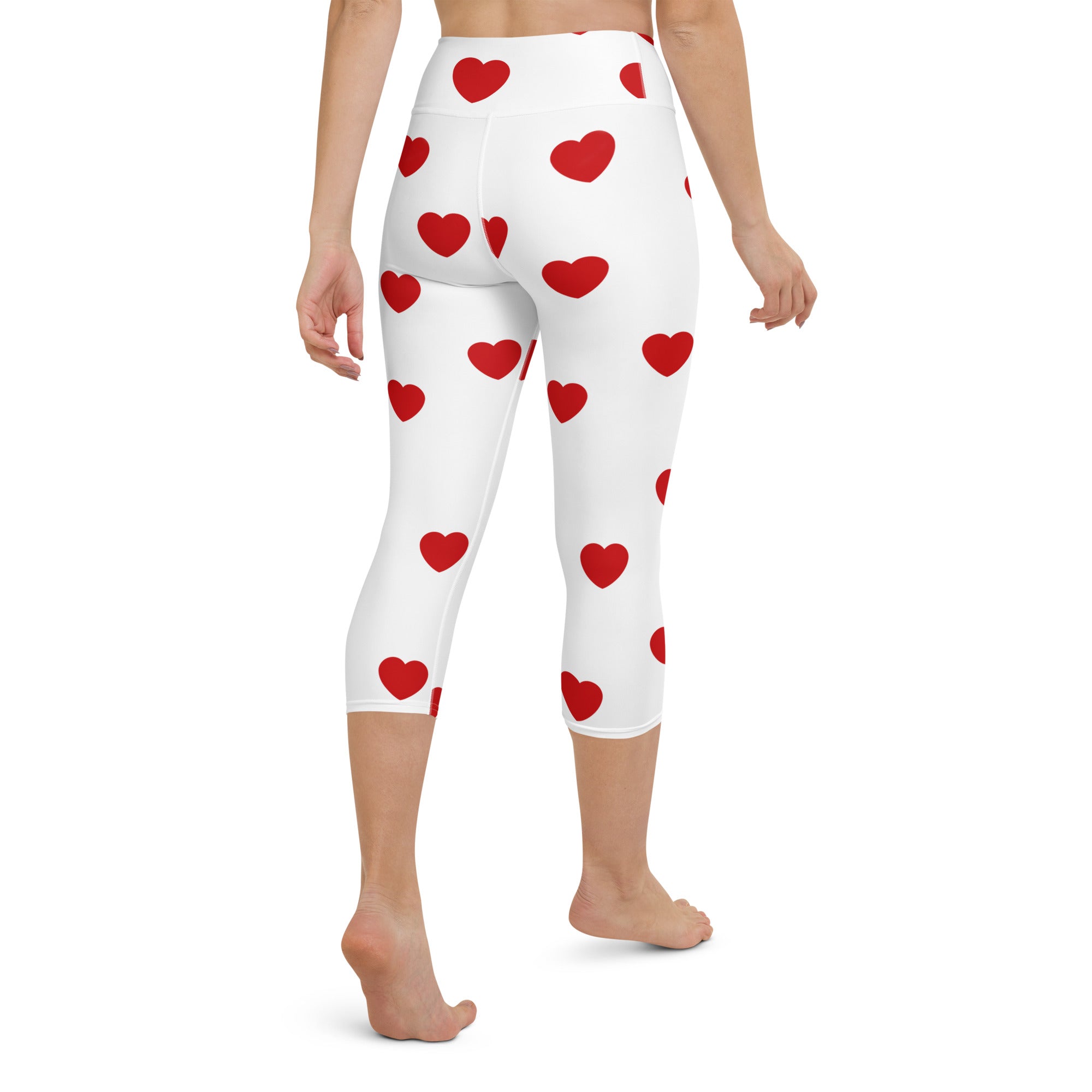 Red Hearts Yoga Capris