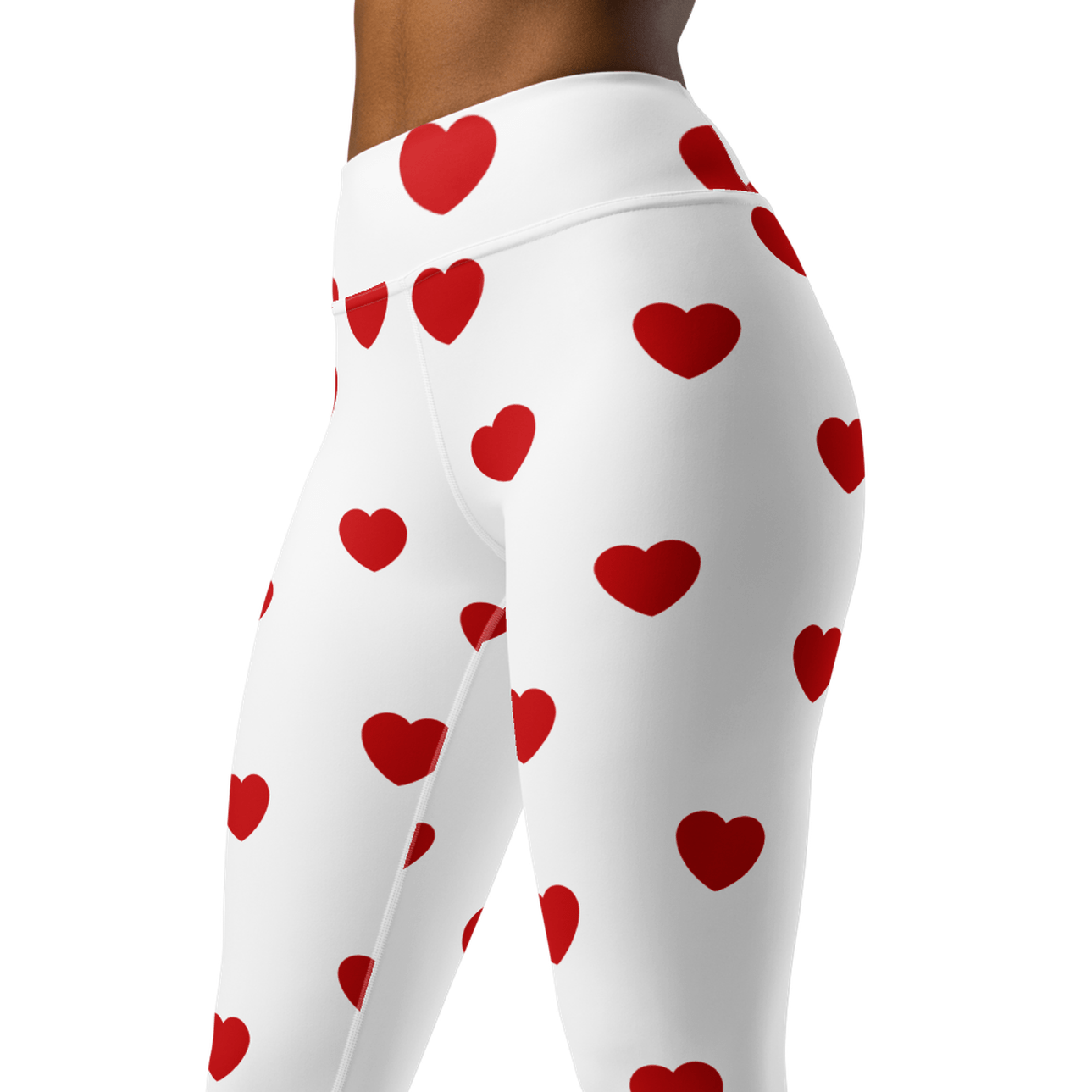 Red Hearts Yoga Leggings