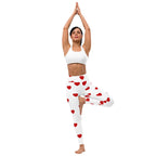 Red Hearts Yoga Leggings