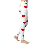 Red Hearts Yoga Leggings