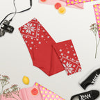 Red Knitted Print Christmas Capris