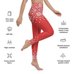Red Knitted Print Christmas Yoga Leggings