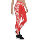 Red Leopard Heart Shaped Leggings
