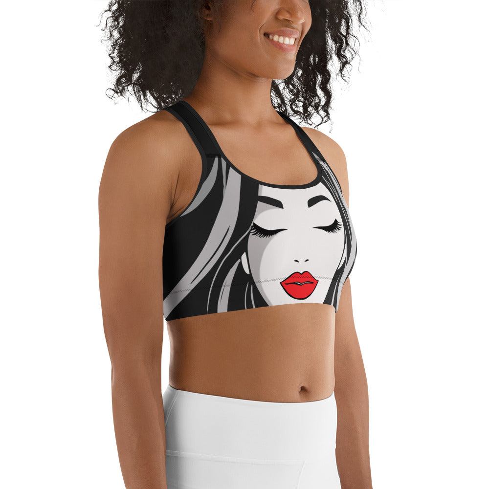 Red Lip Muse Sports Bra