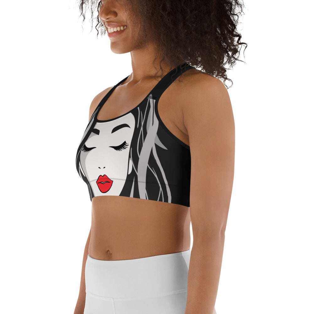 Red Lip Muse Sports Bra