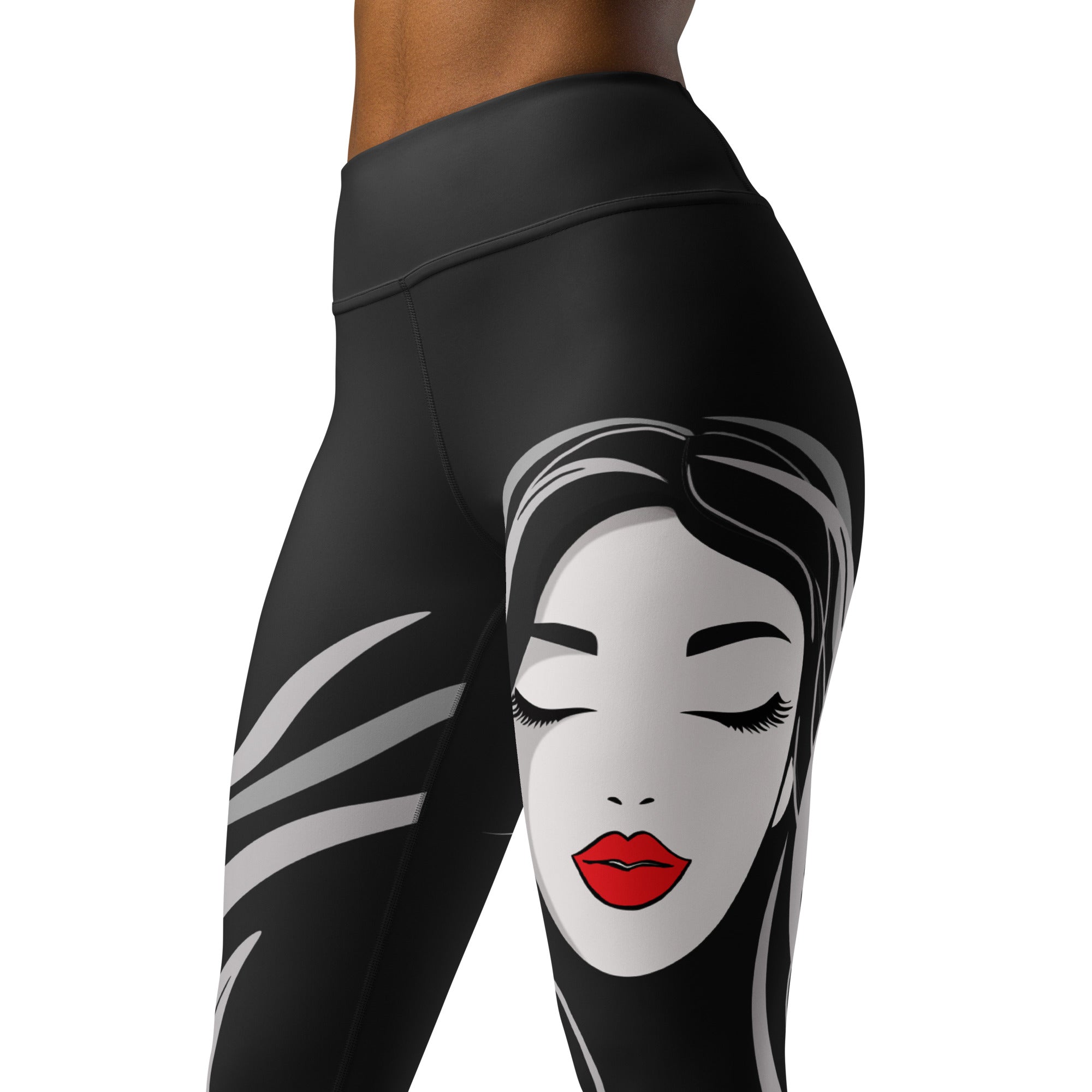 Red Lip Muse Yoga Leggings
