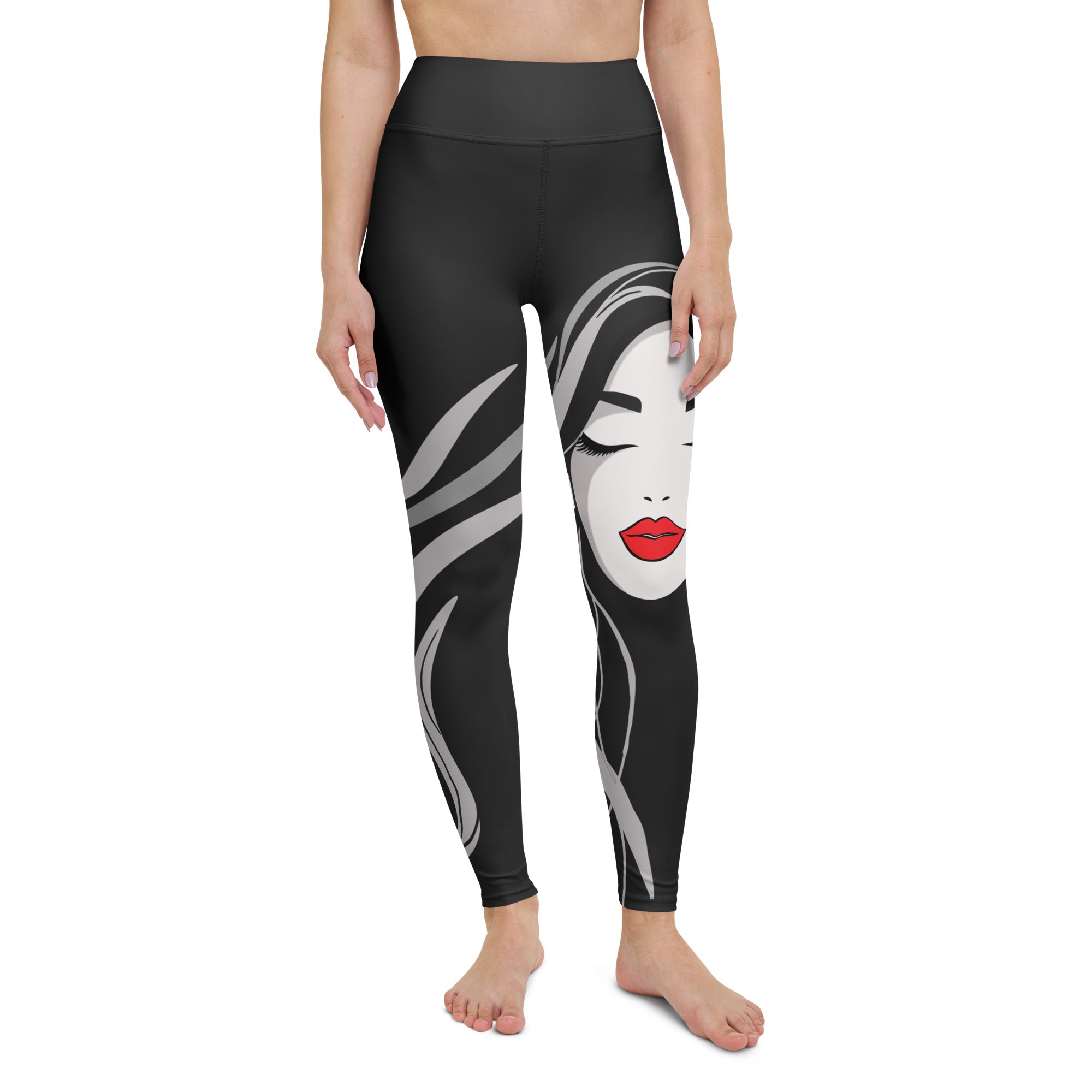 Red Lip Muse Yoga Leggings