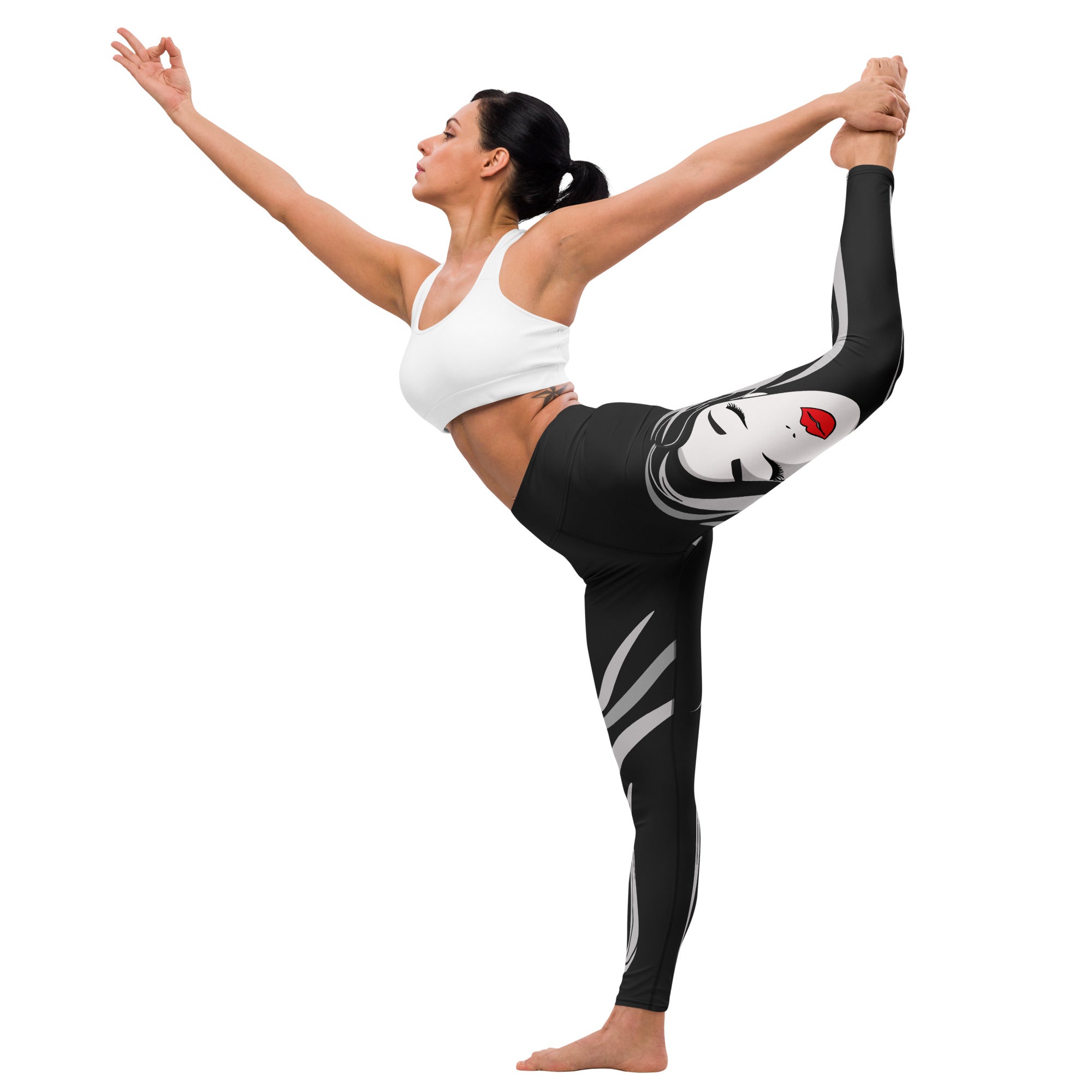 Red Lip Muse Yoga Leggings