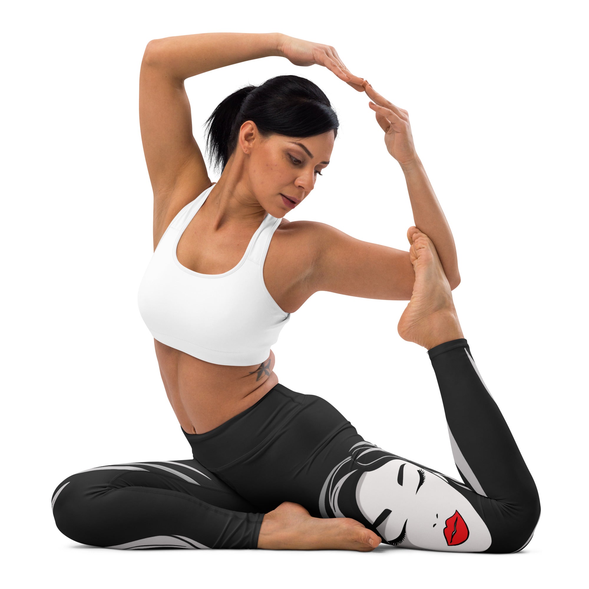 Red Lip Muse Yoga Leggings