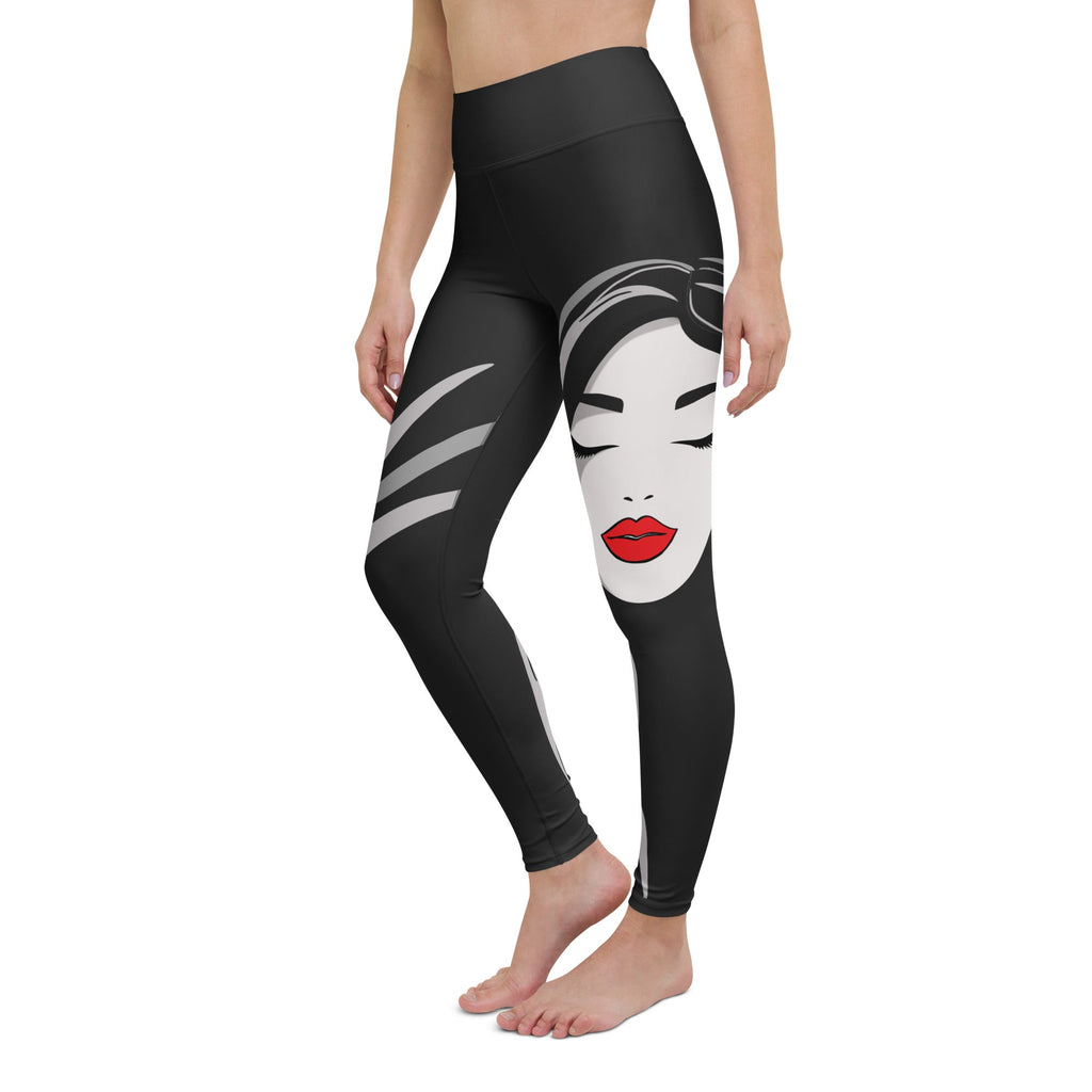 Red Lip Muse Yoga Leggings