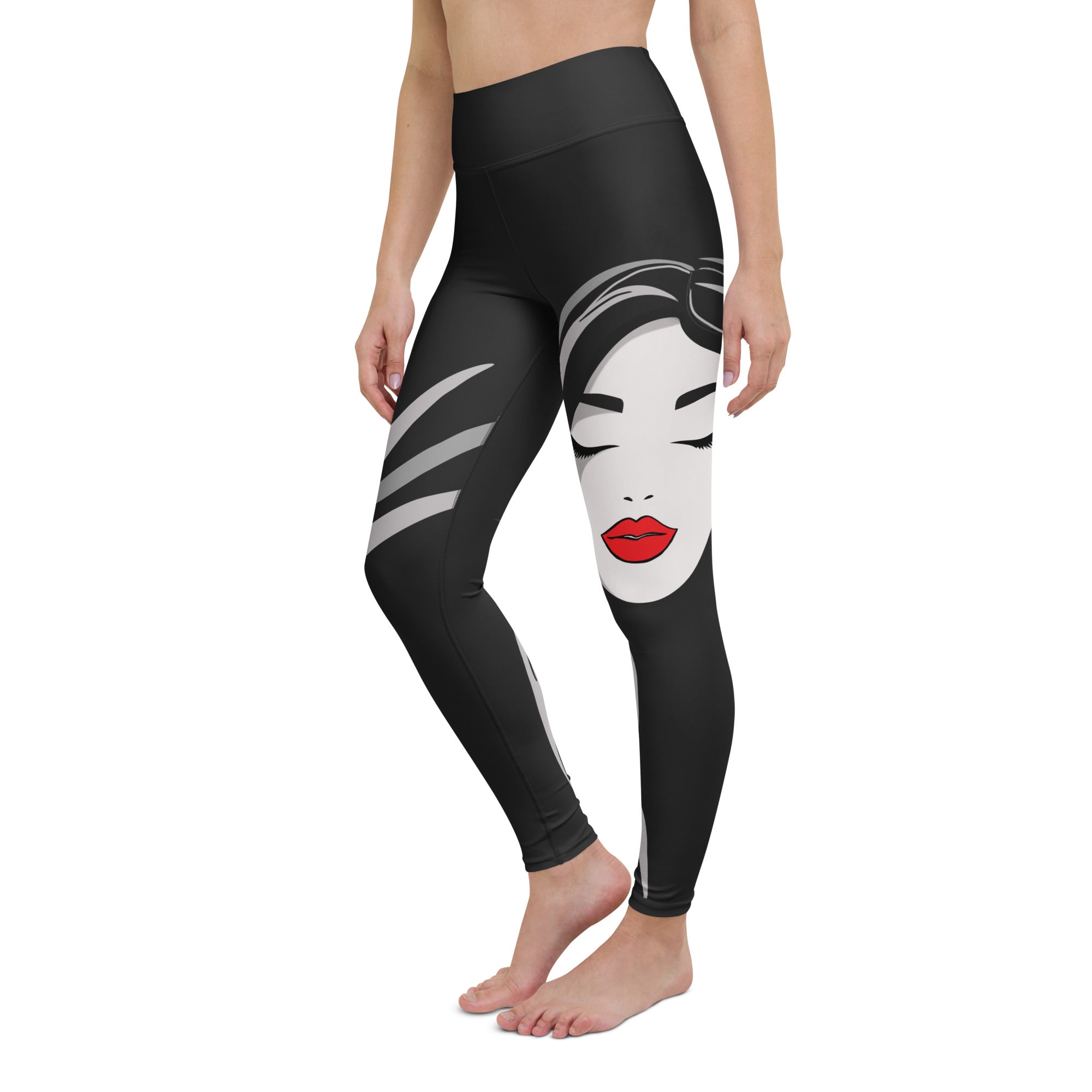 Red Lip Muse Yoga Leggings