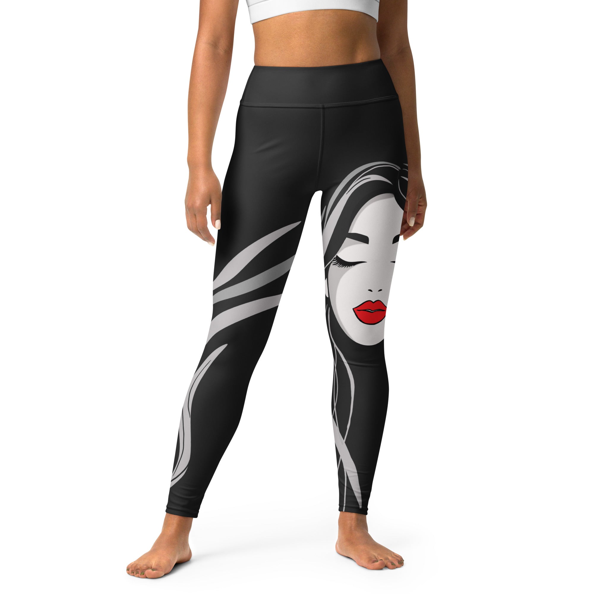 Red Lip Muse Yoga Leggings