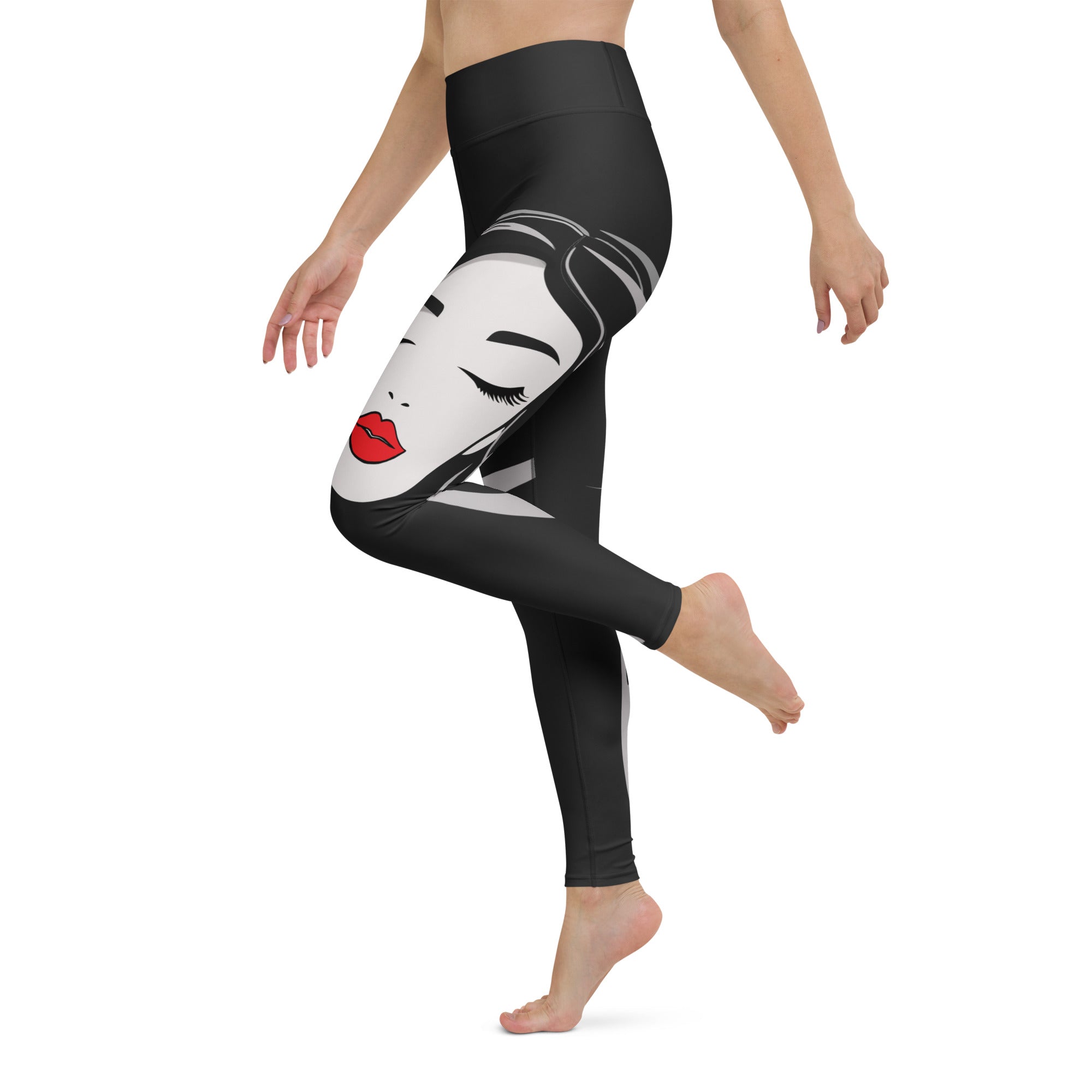Red Lip Muse Yoga Leggings
