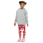 Red Nordic Reindeer Kid's Leggings