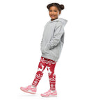Red Nordic Reindeer Kid's Leggings