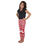 Red Nordic Reindeer Kid's Leggings