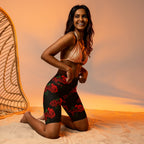 Red Roses Biker Shorts
