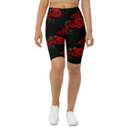 Red Roses Biker Shorts