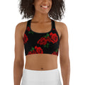 Red Roses Sports Bra