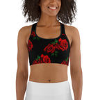 Red Roses Sports Bra
