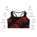 Red Roses Sports Bra