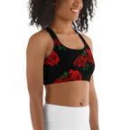 Red Roses Sports Bra