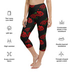 Red Roses Yoga Capris