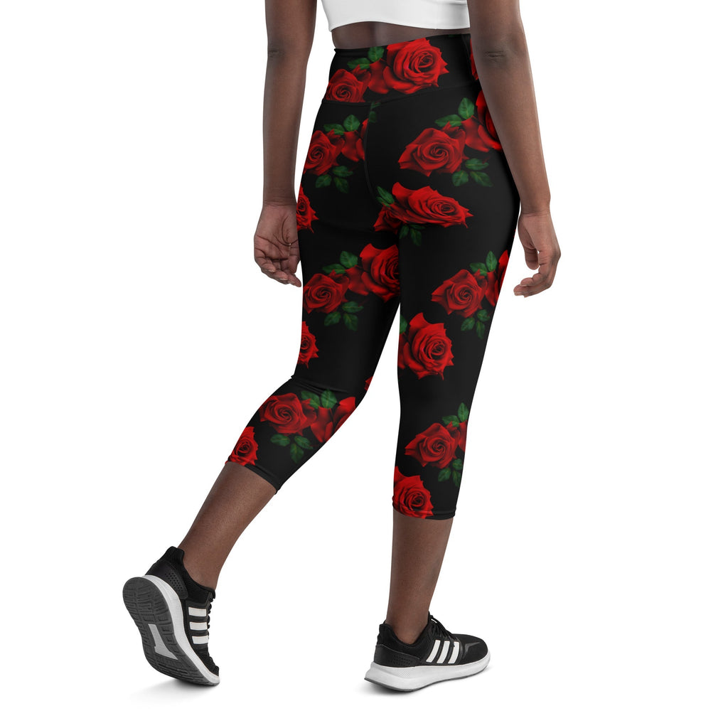 Red Roses Yoga Capris