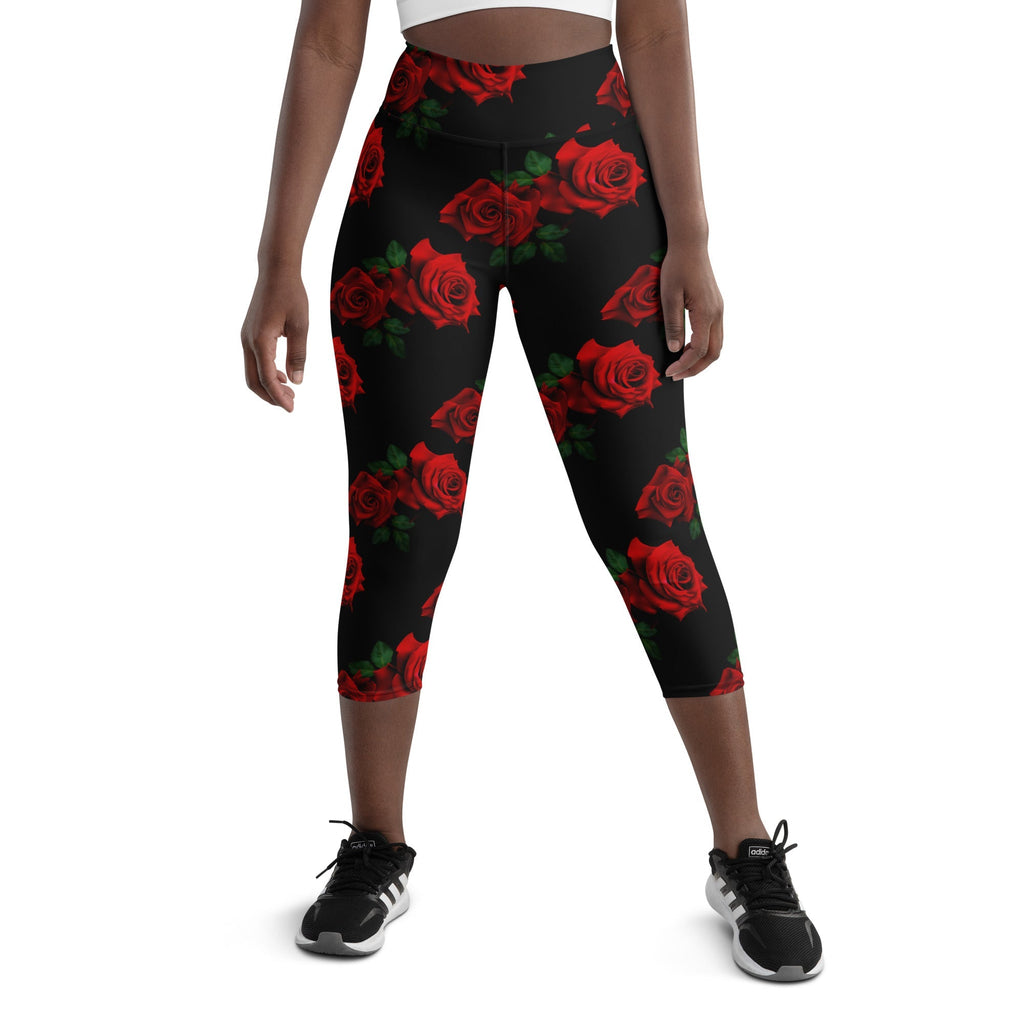 Red Roses Yoga Capris