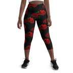Red Roses Yoga Capris