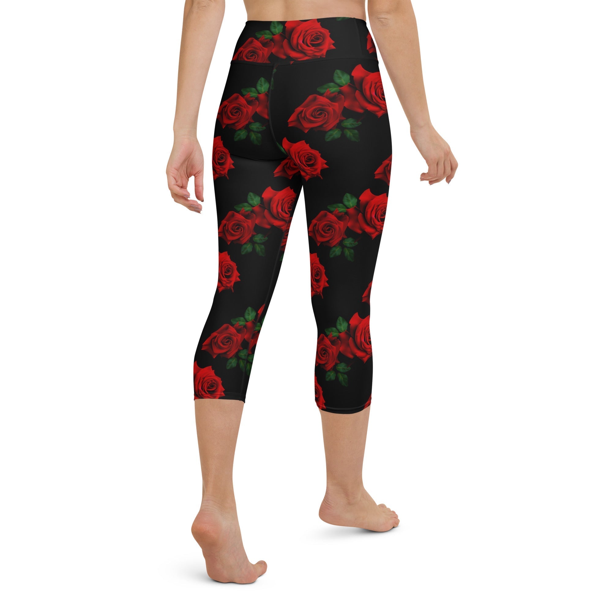 Red Roses Yoga Capris