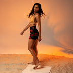 Red Roses Yoga Shorts
