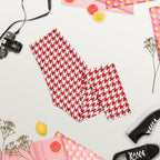 Red & White Houndstooth Capris