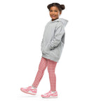 Red & White Houndstooth Kid's Leggings