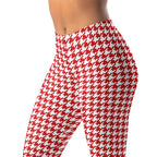 Red & White Houndstooth Leggings