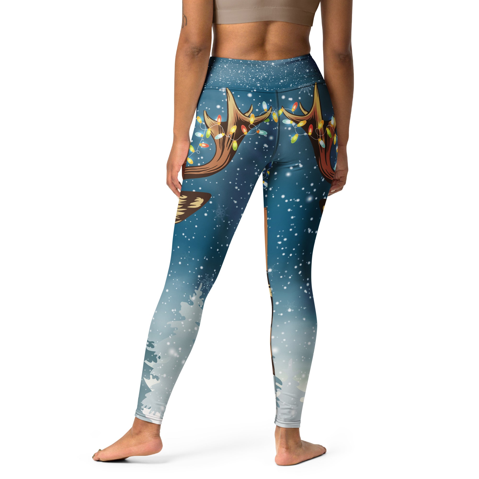 Reindeer Christmas Yoga Leggings